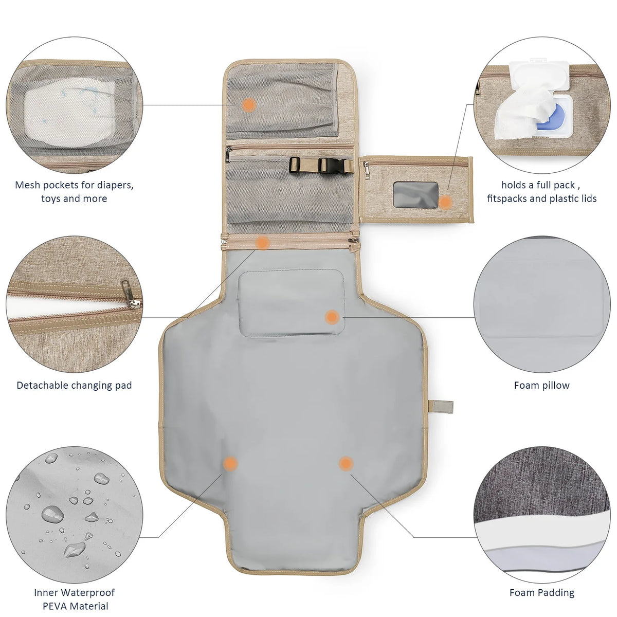 Little Cub 3-in-1 Portable Changing Mat