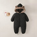 Cosy Plush Hooded Baby Romper